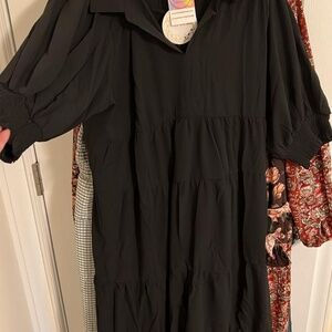 Umgee black midi dress